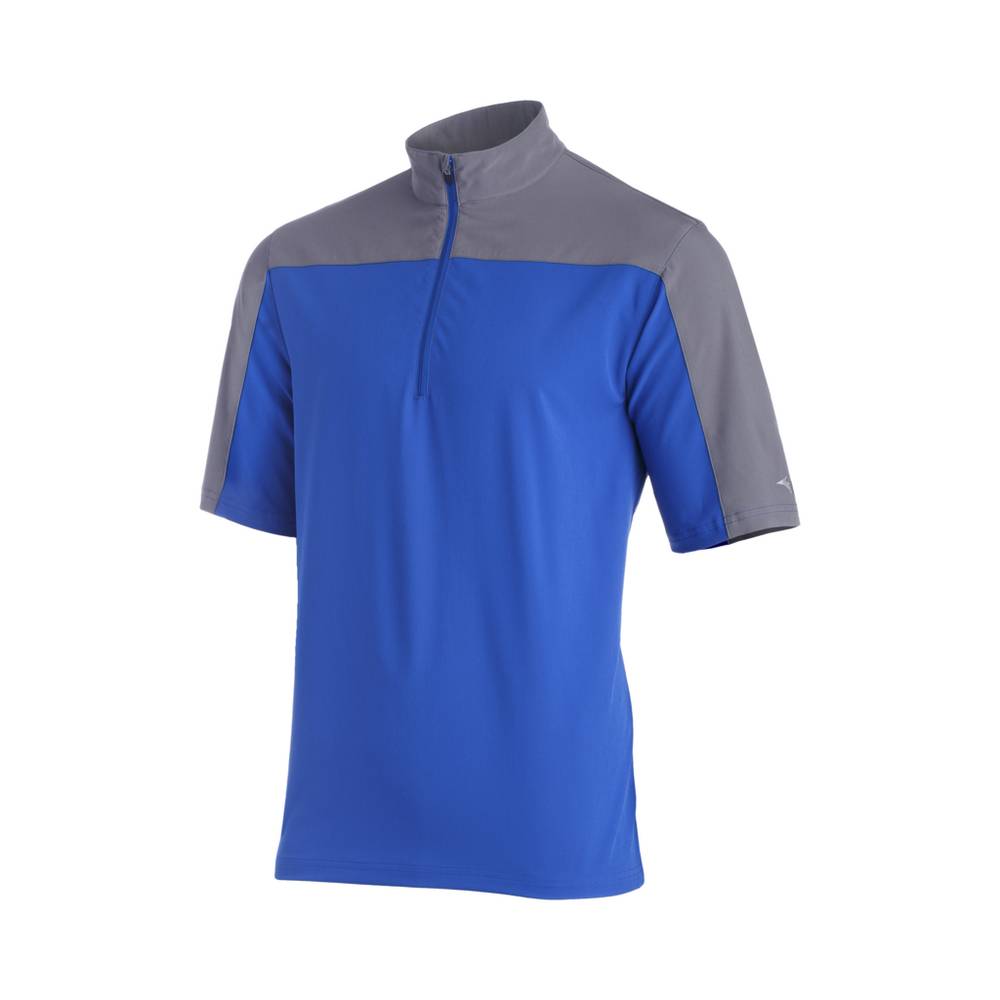 Chaqueta Mizuno Comp Batting Hombre Azul Real/Gris Baratas AZPG-57412